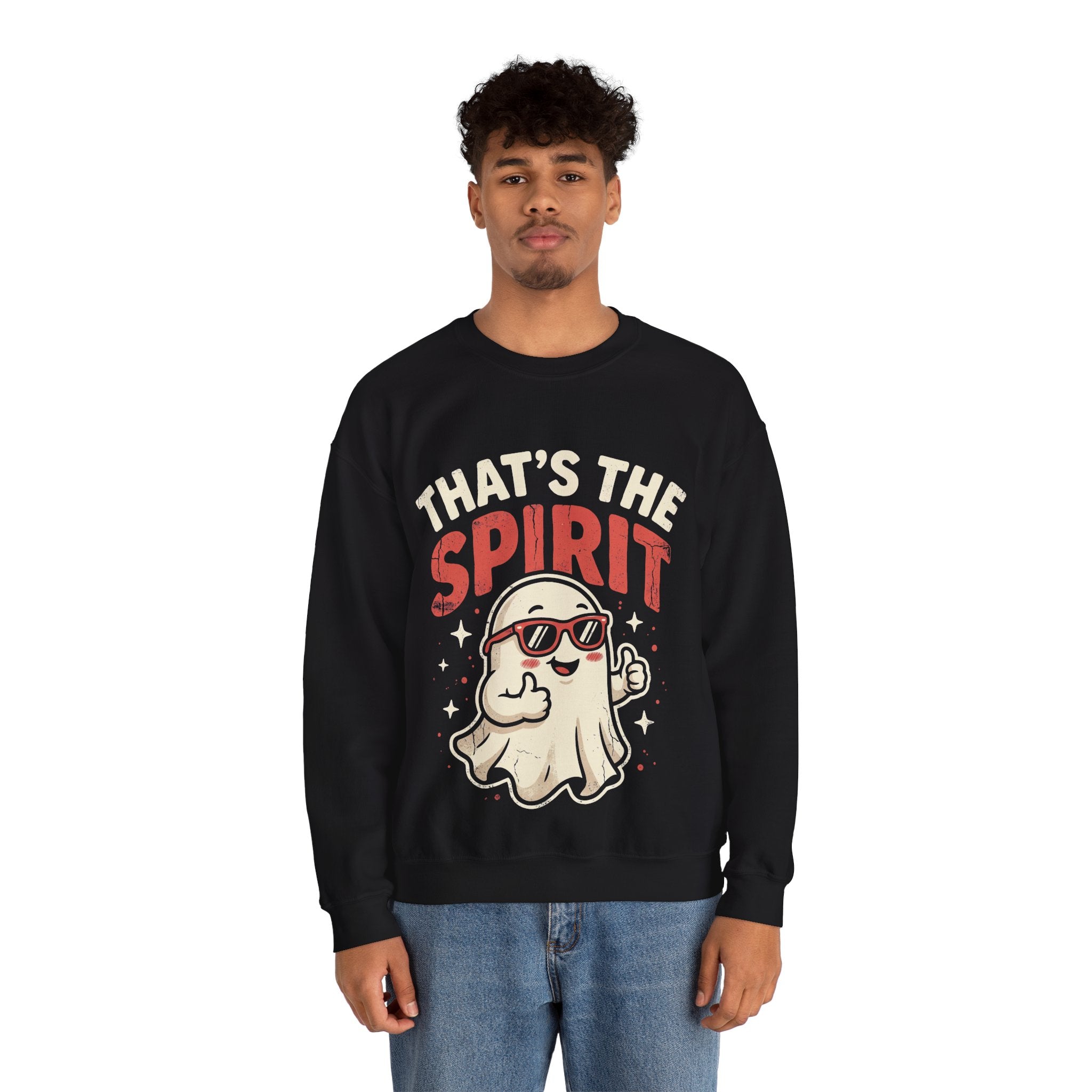 Funny Ghost That's The Spirit Retro Halloween Crewneck Sweatshirt