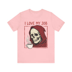 Sarcastic Grim Reaper Coffee Lover Retro T-Shirt