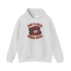 Funny Retro VHS Tape Coffin Born To Watch Horror Movies Hoodie