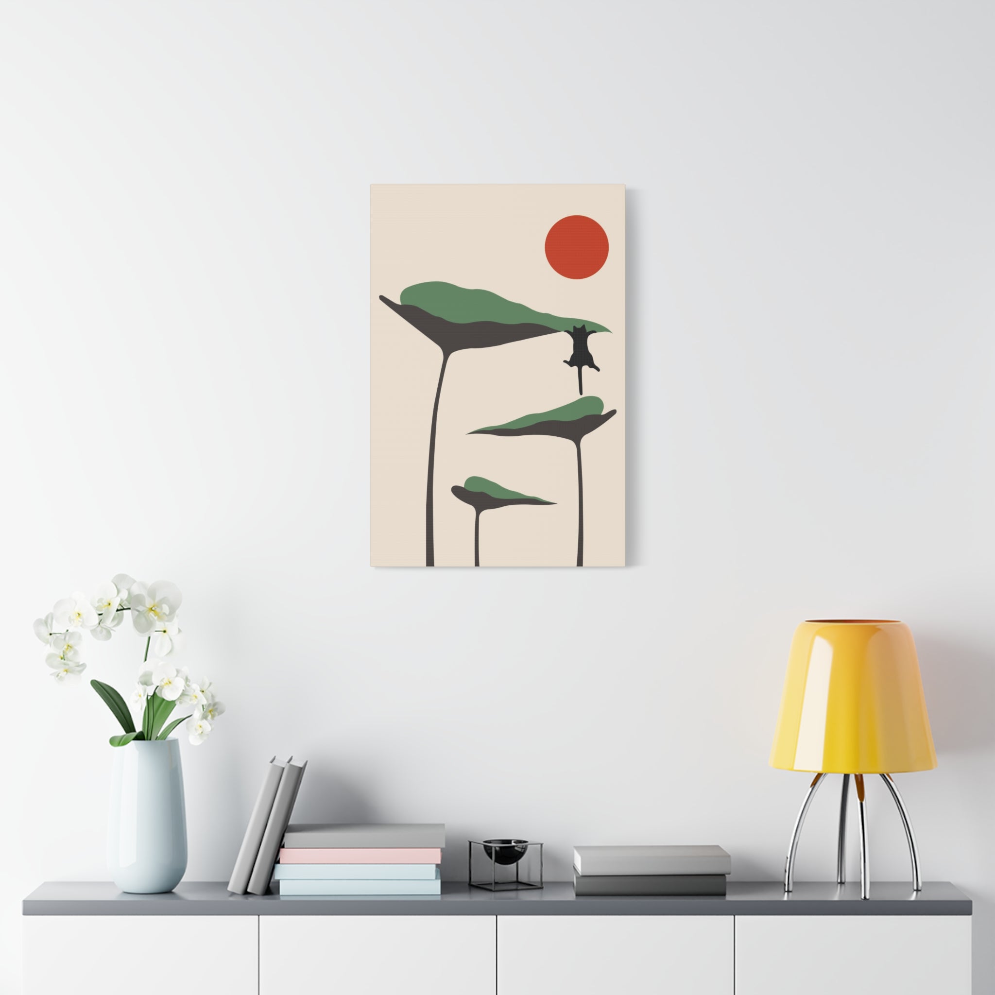 Cat and Plant 28 Canvas
