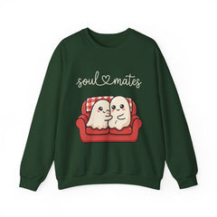 Cute Soul Mates Ghost Red Couch Retro Crewneck Sweatshirt