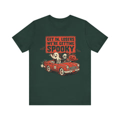 Funny Get In Losers We're Getting Spooky Retro Halloween T-Shirt