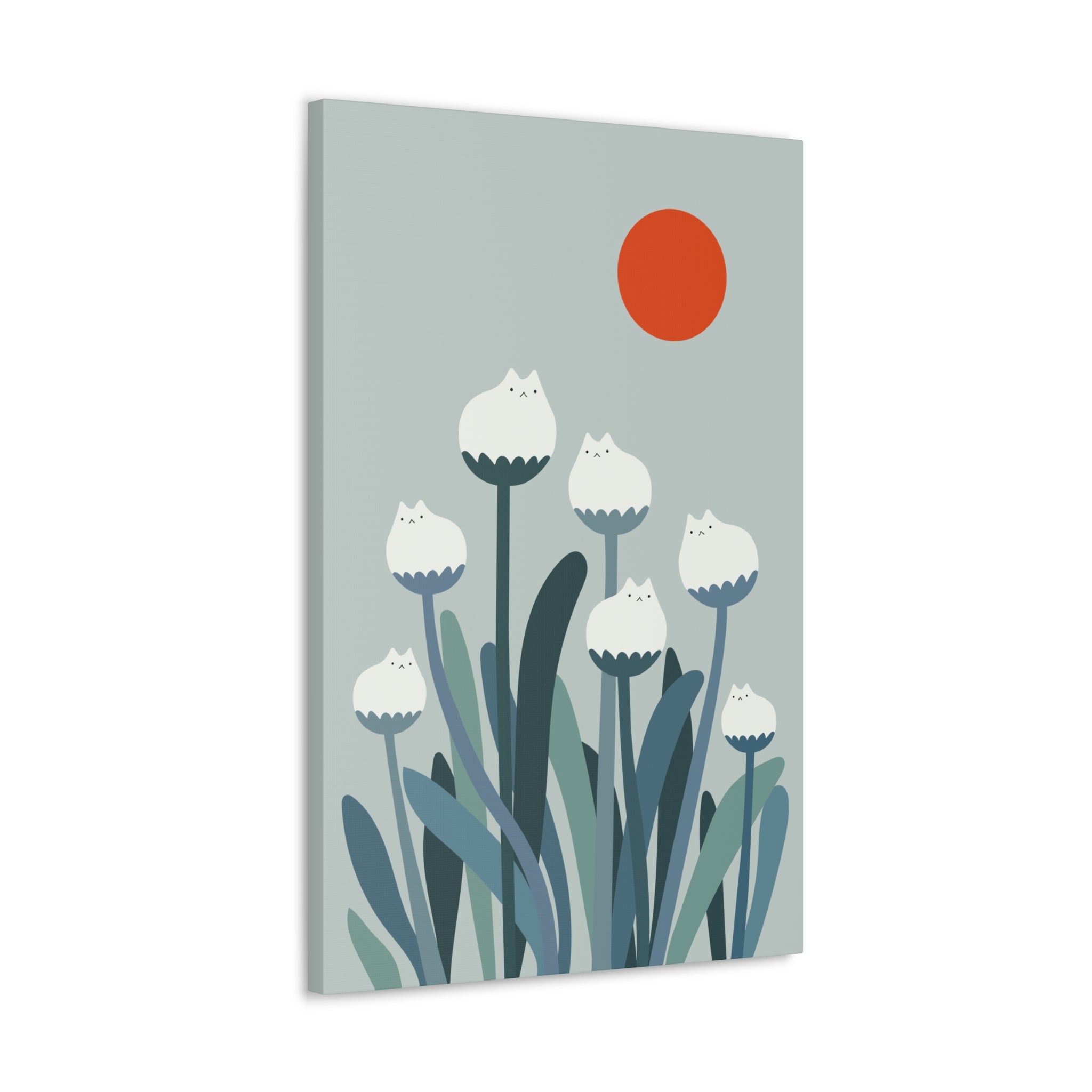 Cat and Plant 36 Canvas