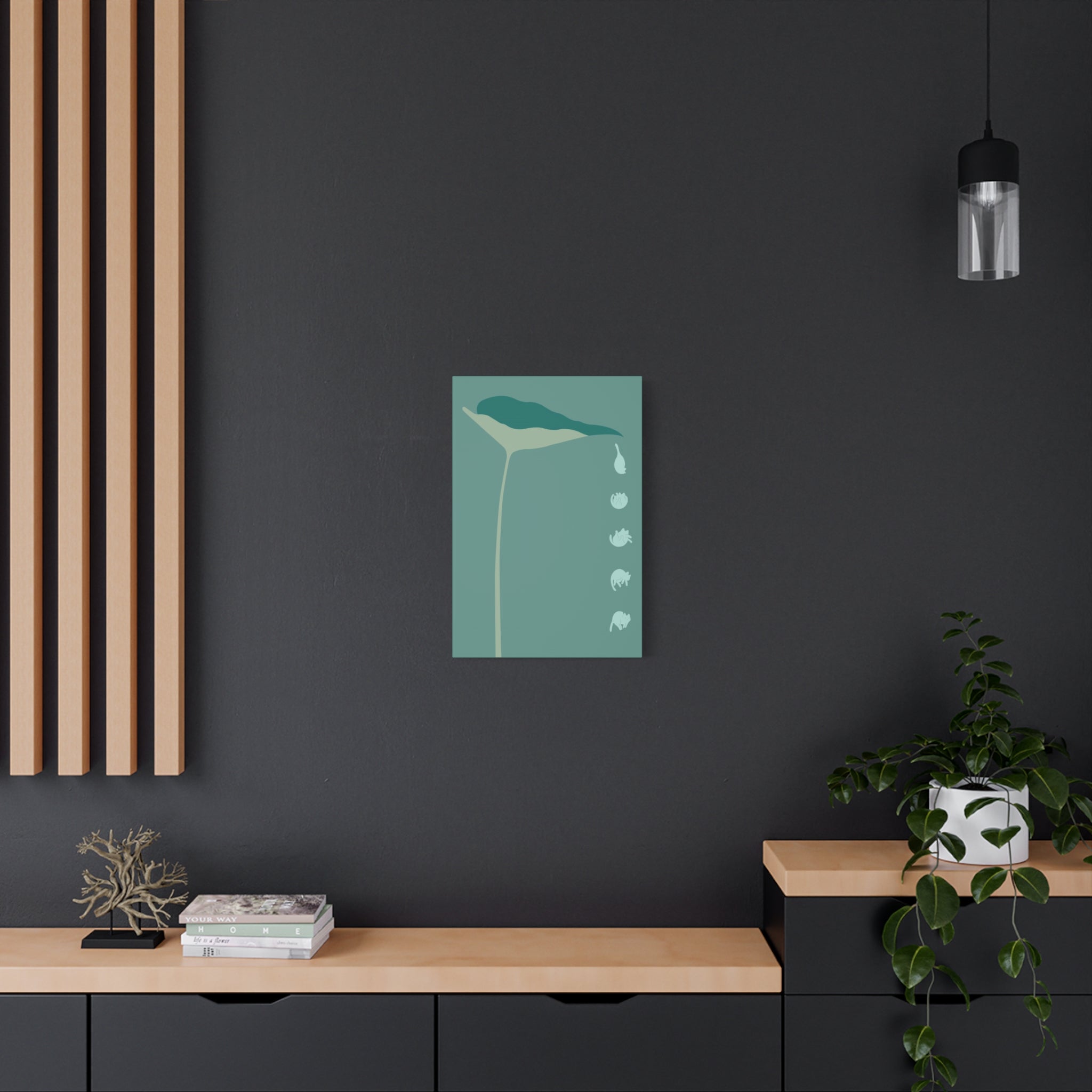 Cat and Plant 34 Canvas