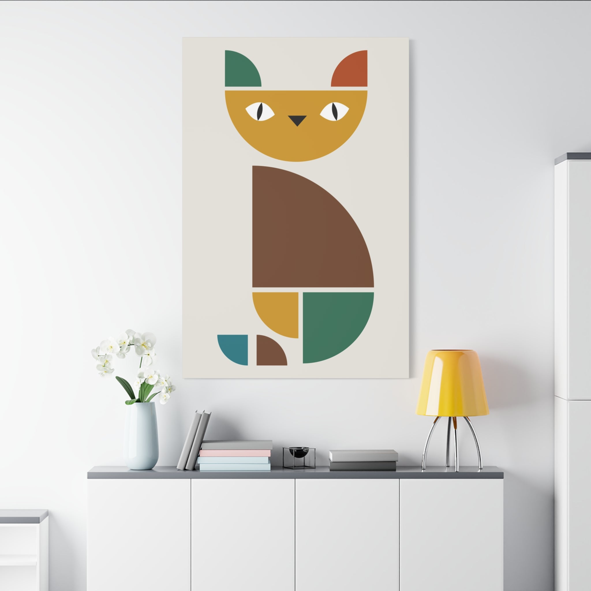 Cat Abstract Art Canvas
