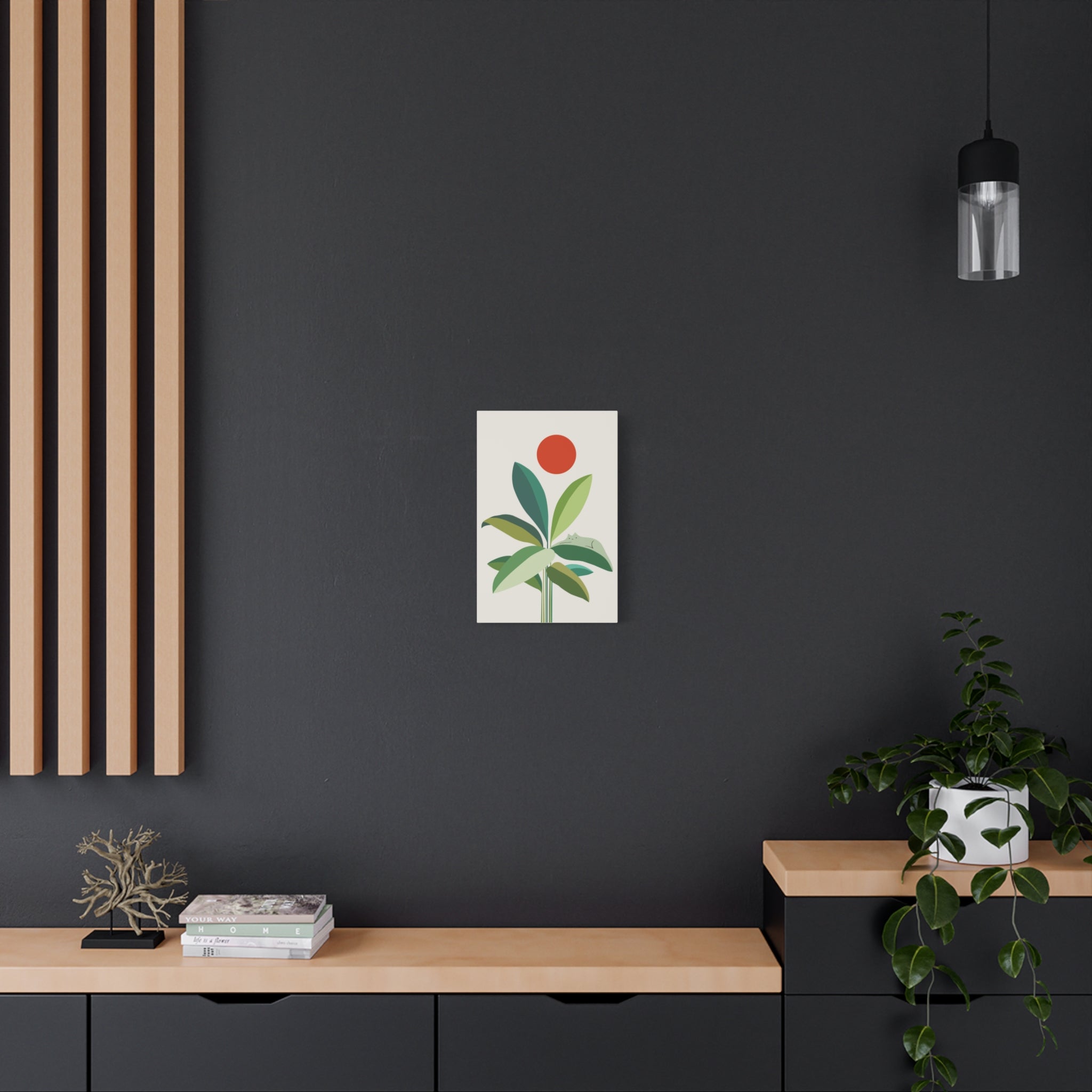 Banana Leaves Cat 2 Canvas