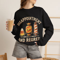 Funny Retro Halloween Candy Disappointment And Regret Crewneck Sweatshirt