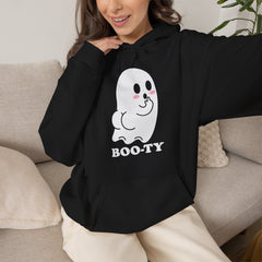 BOOty Cute Kawaii Cheeky Ghost Halloween Vector Art Hoodie