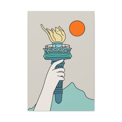 Cat Statue of Liberty Canvas