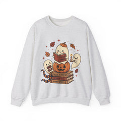 Cute Spooky Book Club Ghost Halloween Retro Crewneck Sweatshirt