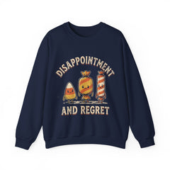 Funny Retro Halloween Candy Disappointment And Regret Crewneck Sweatshirt