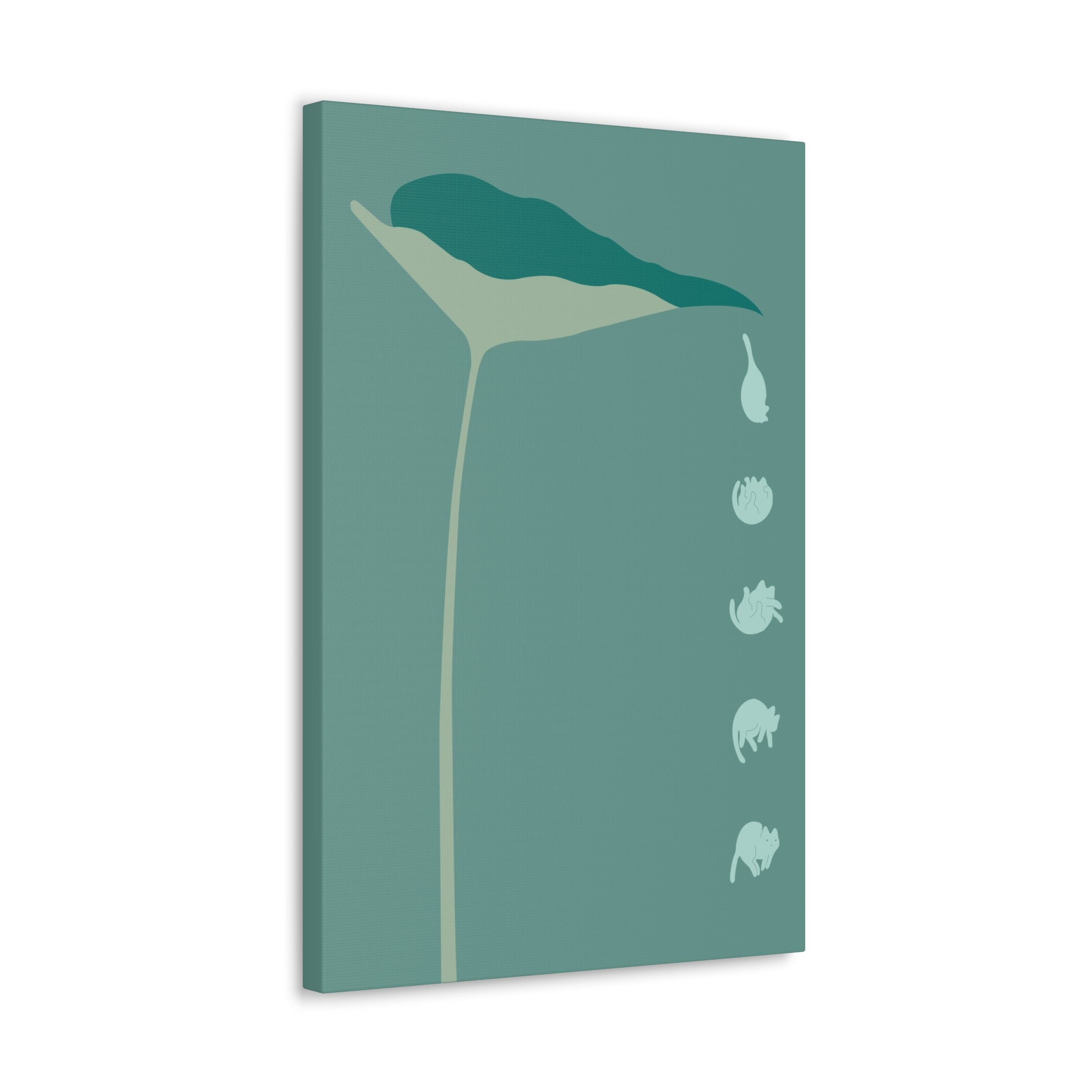 Cat and Plant 34 Canvas