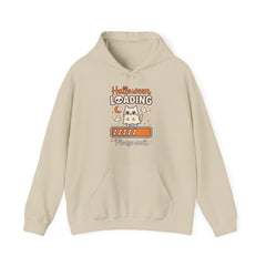 Halloween Loading Please Wait Cute Ghost Cat Purple Hoodie