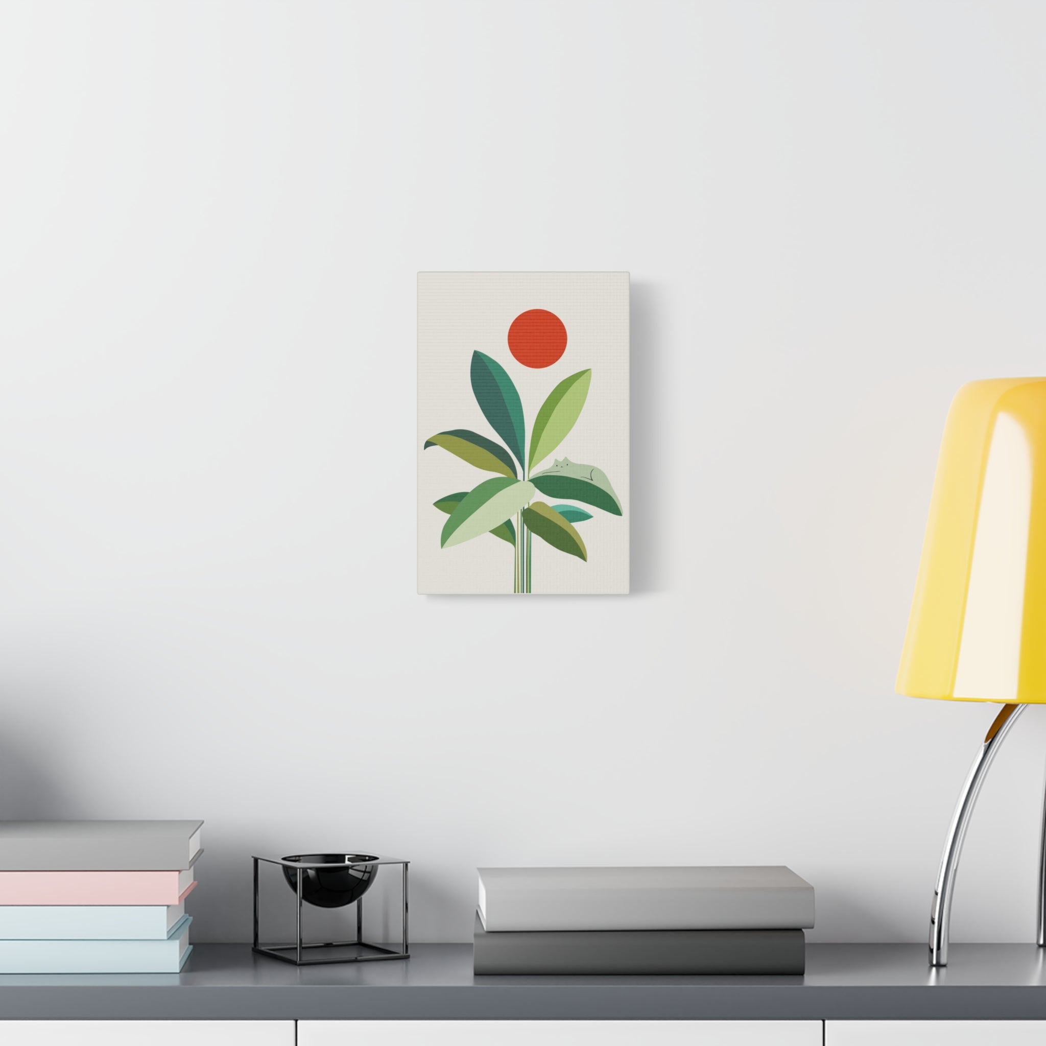 Banana Leaves Cat 2 Canvas