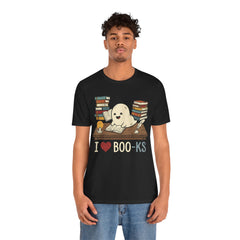 Funny Ghost Book Club I Love Books Retro T-Shirt