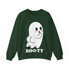 BOOty Cute Kawaii Cheeky Ghost Halloween Vector Art Crewneck Sweatshirt