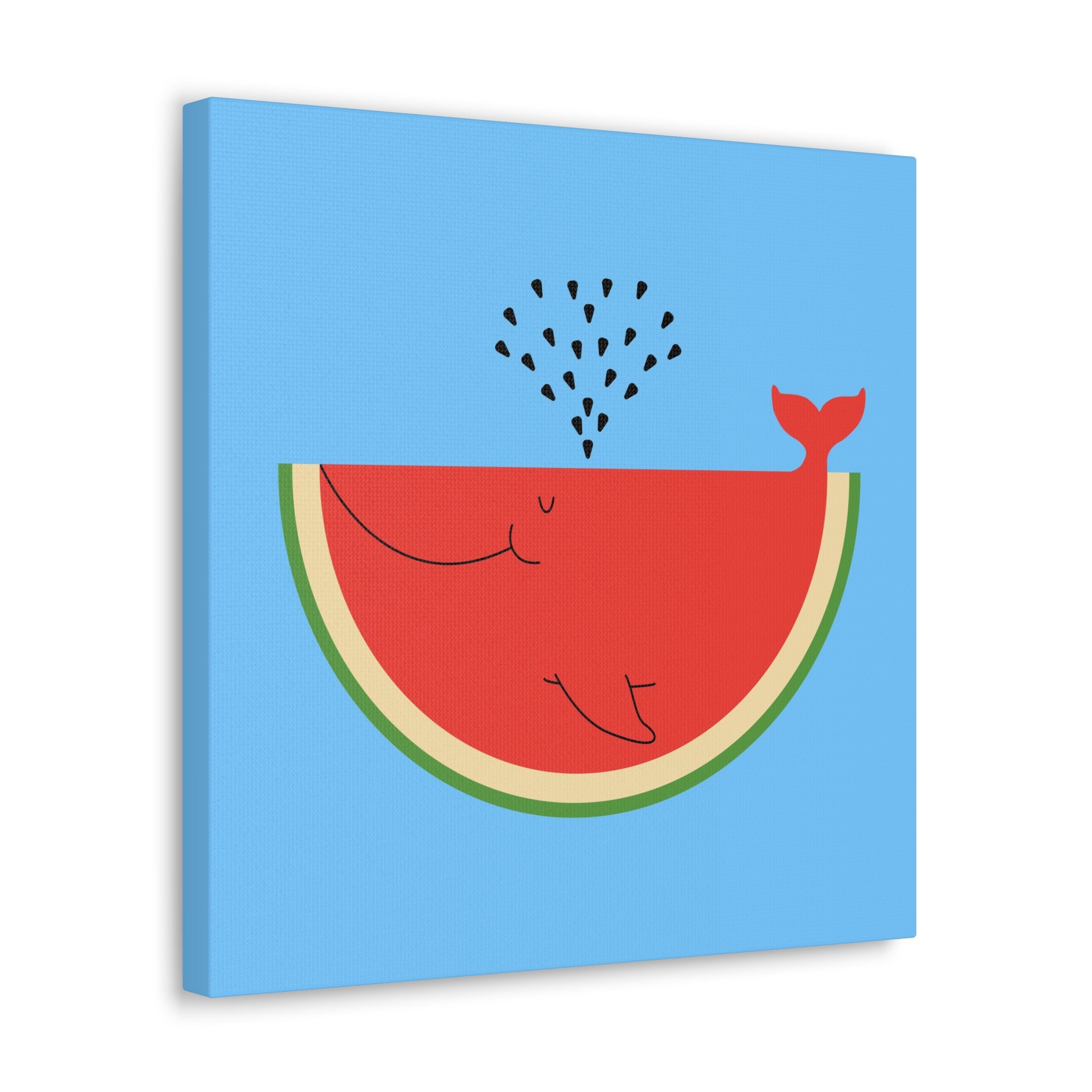 WhaleMelon Funny Whale Watermelon Canvas