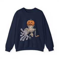 Retro Halloween Ghost In The Grinder Vintage Crewneck Sweatshirt