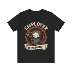 Funny Chibi Grim Reaper Employee Of The Month Retro T-Shirt