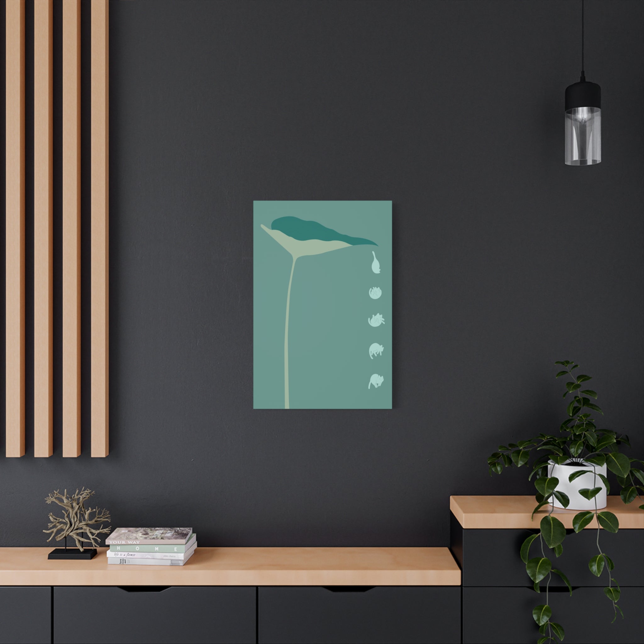 Cat and Plant 34 Canvas