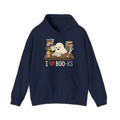 Funny Ghost Book Club I Love Books Retro Hoodie