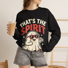 Funny Ghost That's The Spirit Retro Halloween Crewneck Sweatshirt
