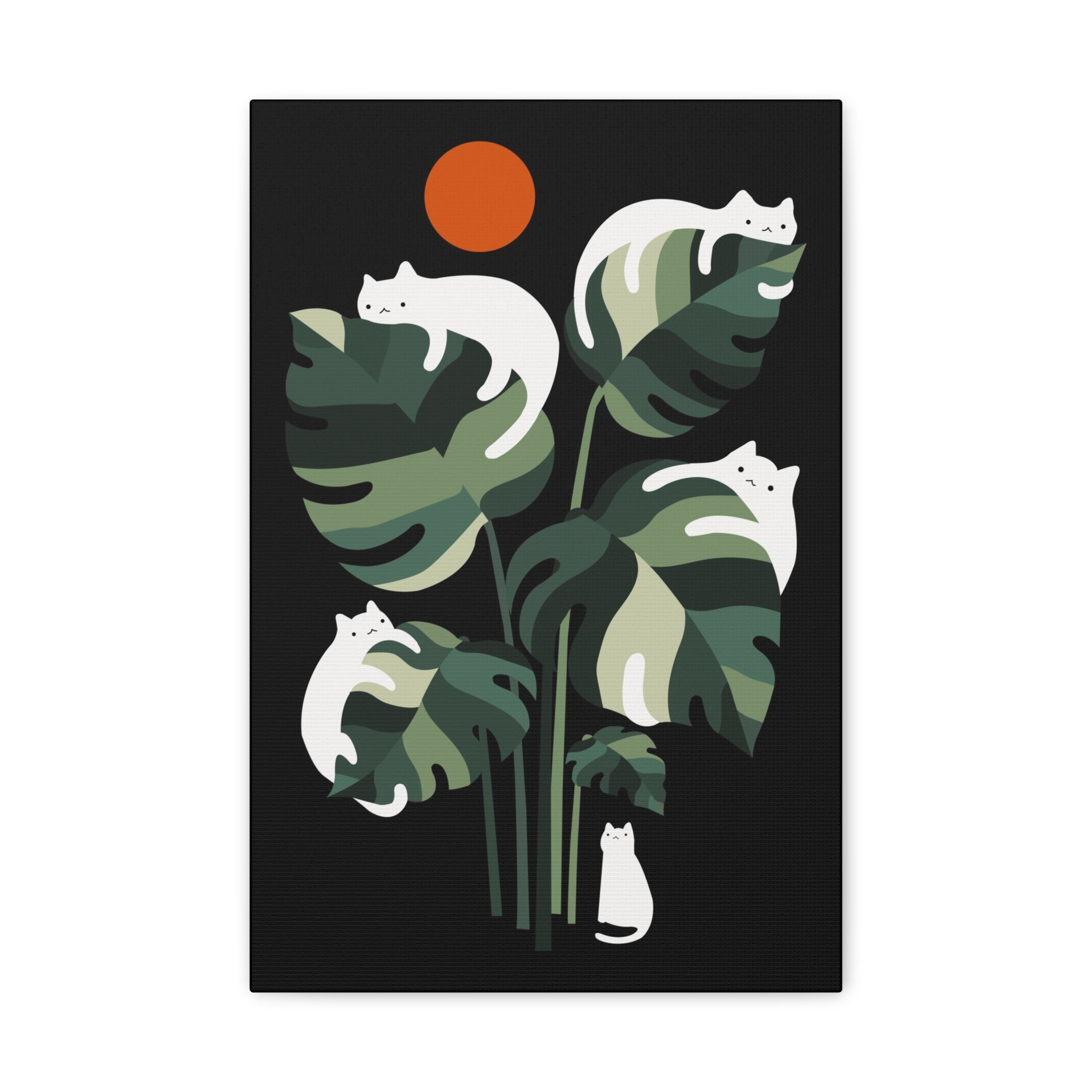 Cat and Plant 20 Canvas