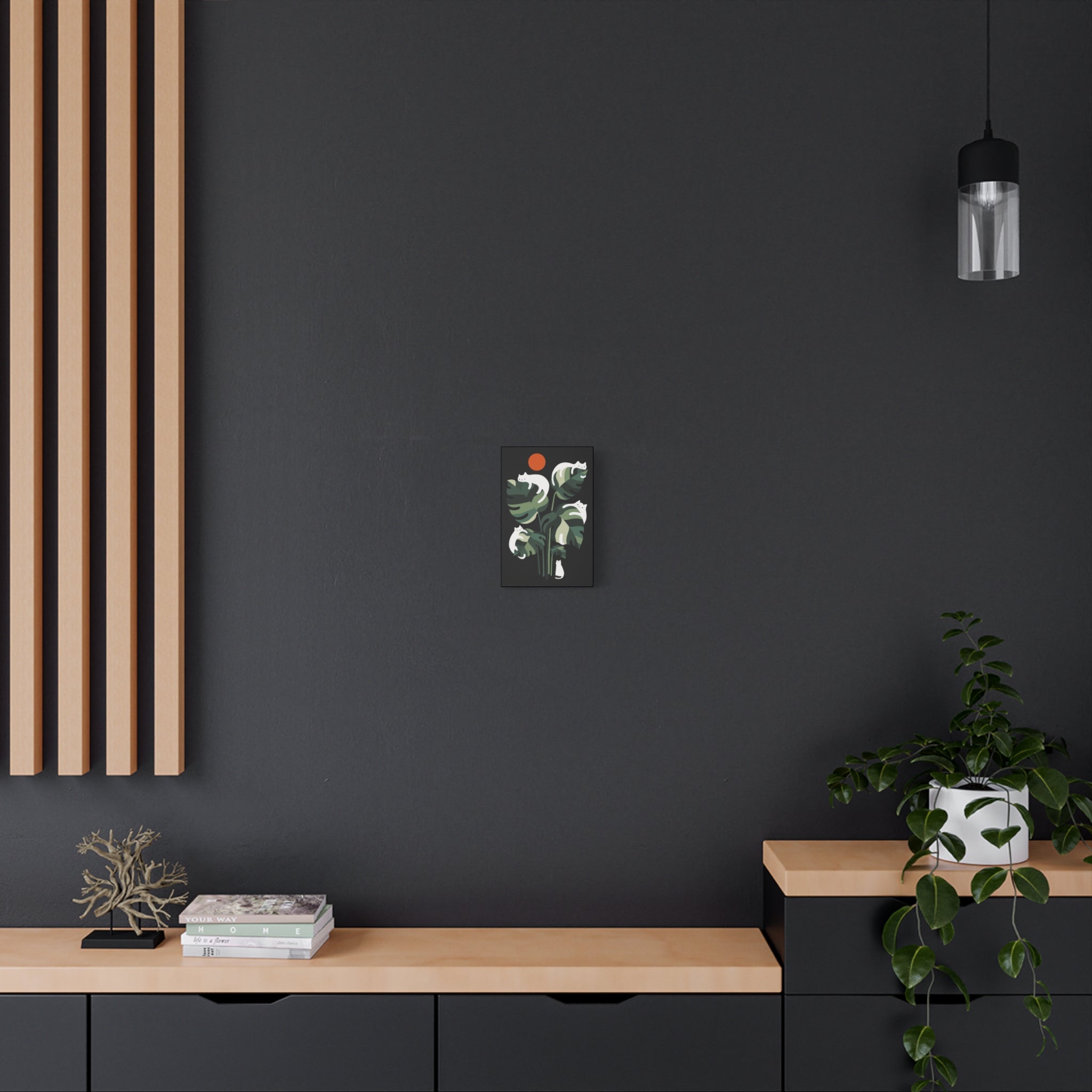 Cat and Plant 20 Canvas