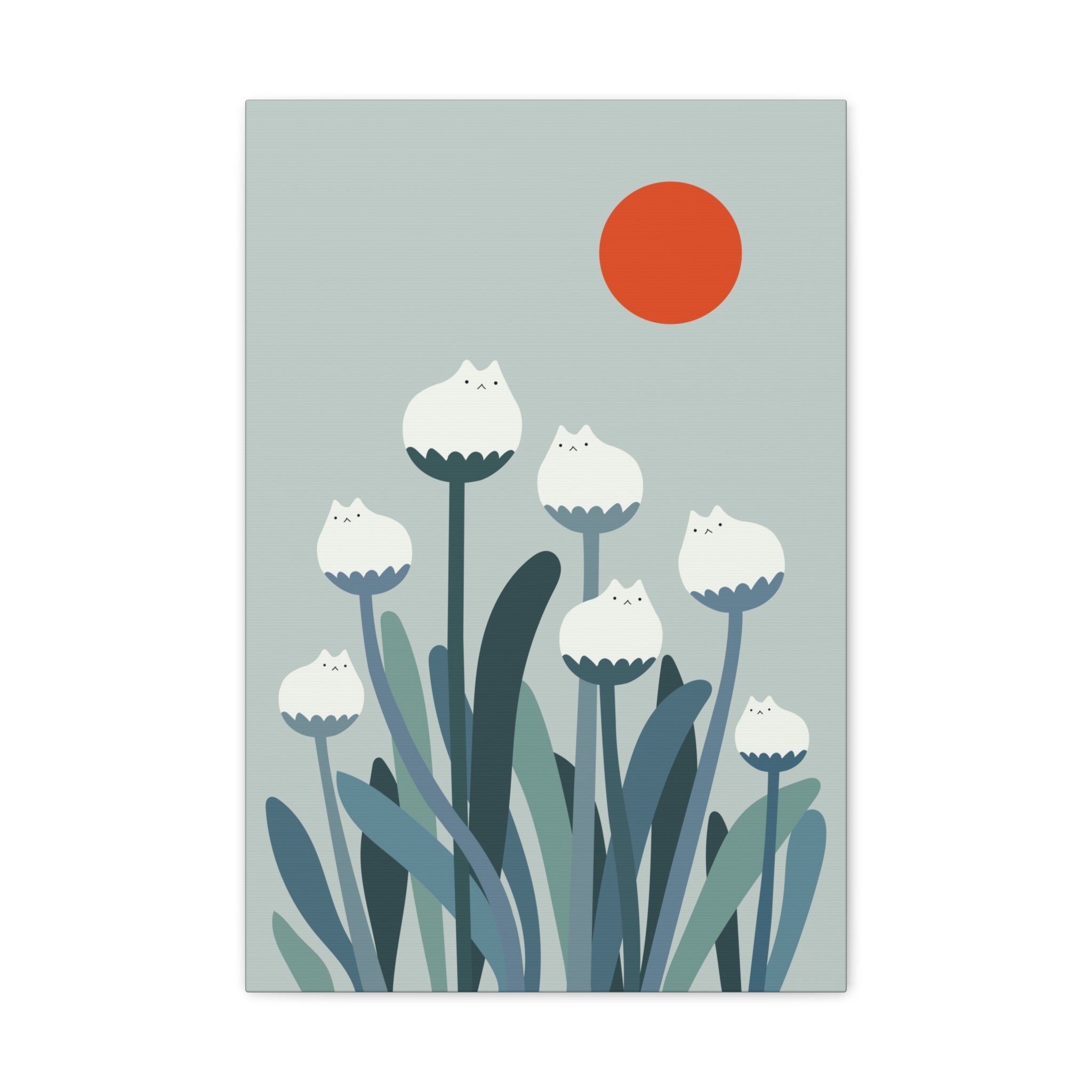 Cat and Plant 36 Canvas