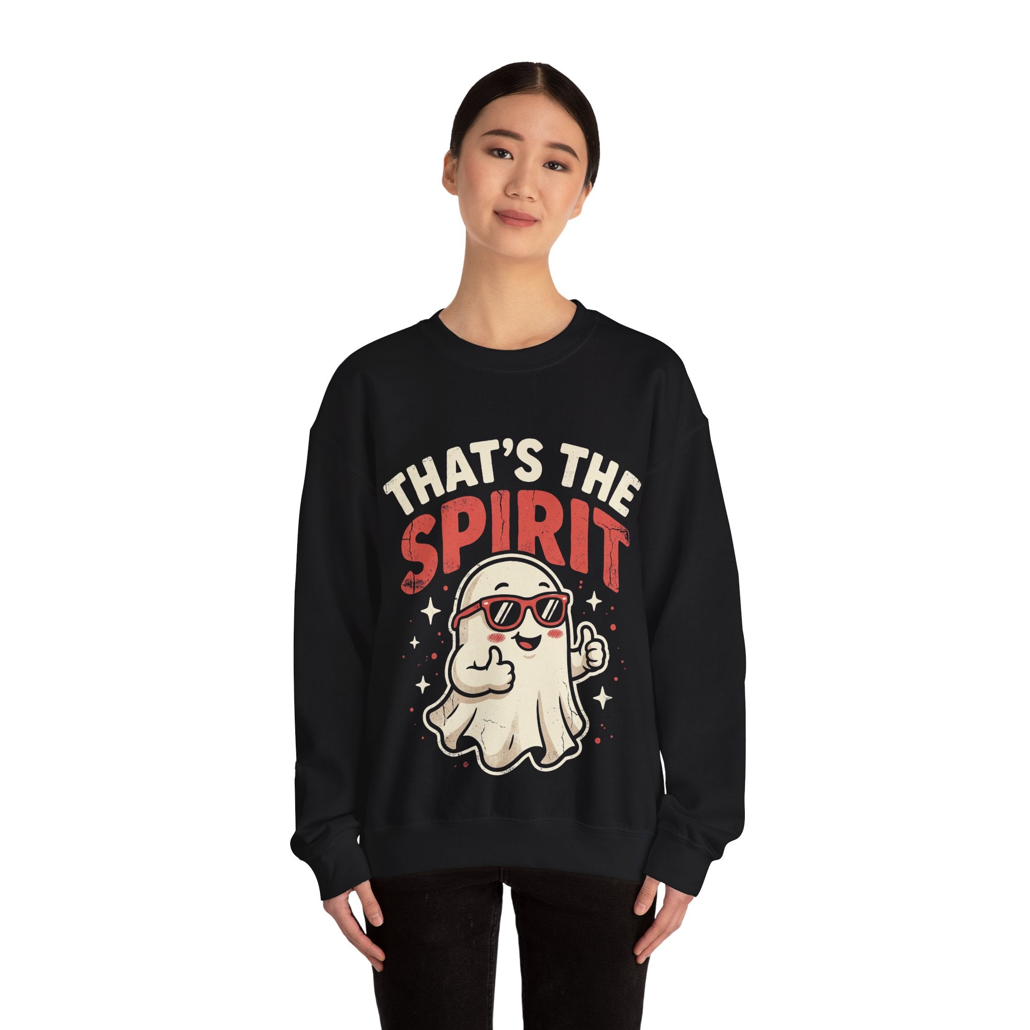 Funny Ghost That's The Spirit Retro Halloween Crewneck Sweatshirt