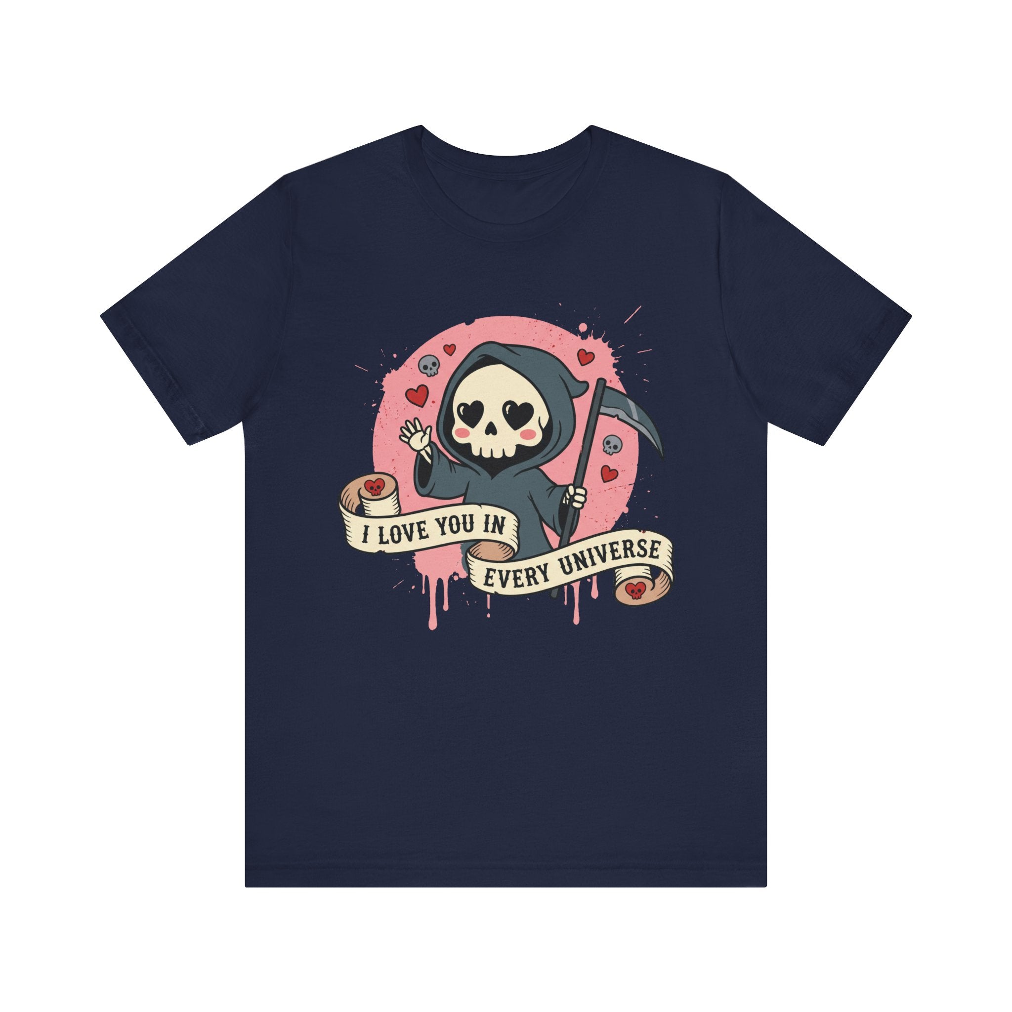 Funny Grim Reaper I Love You In Every Universe Retro T-Shirt