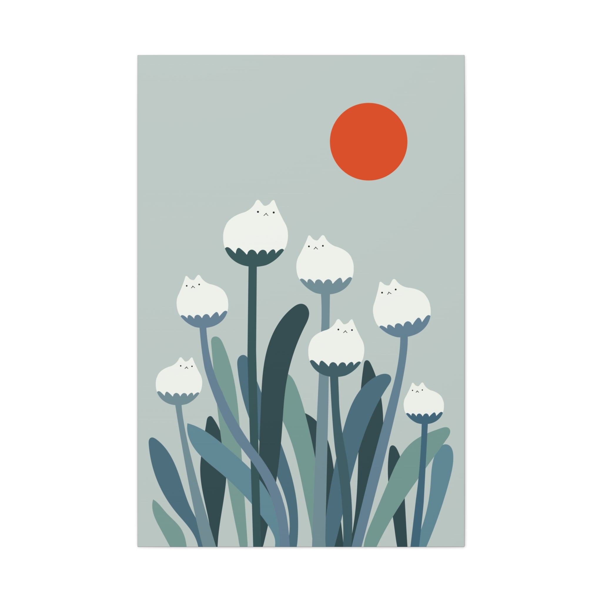 Cat and Plant 36 Canvas