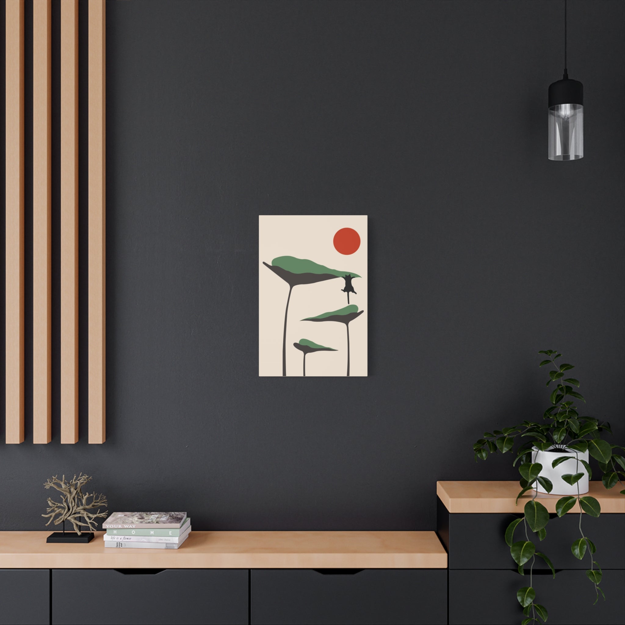 Cat and Plant 28 Canvas