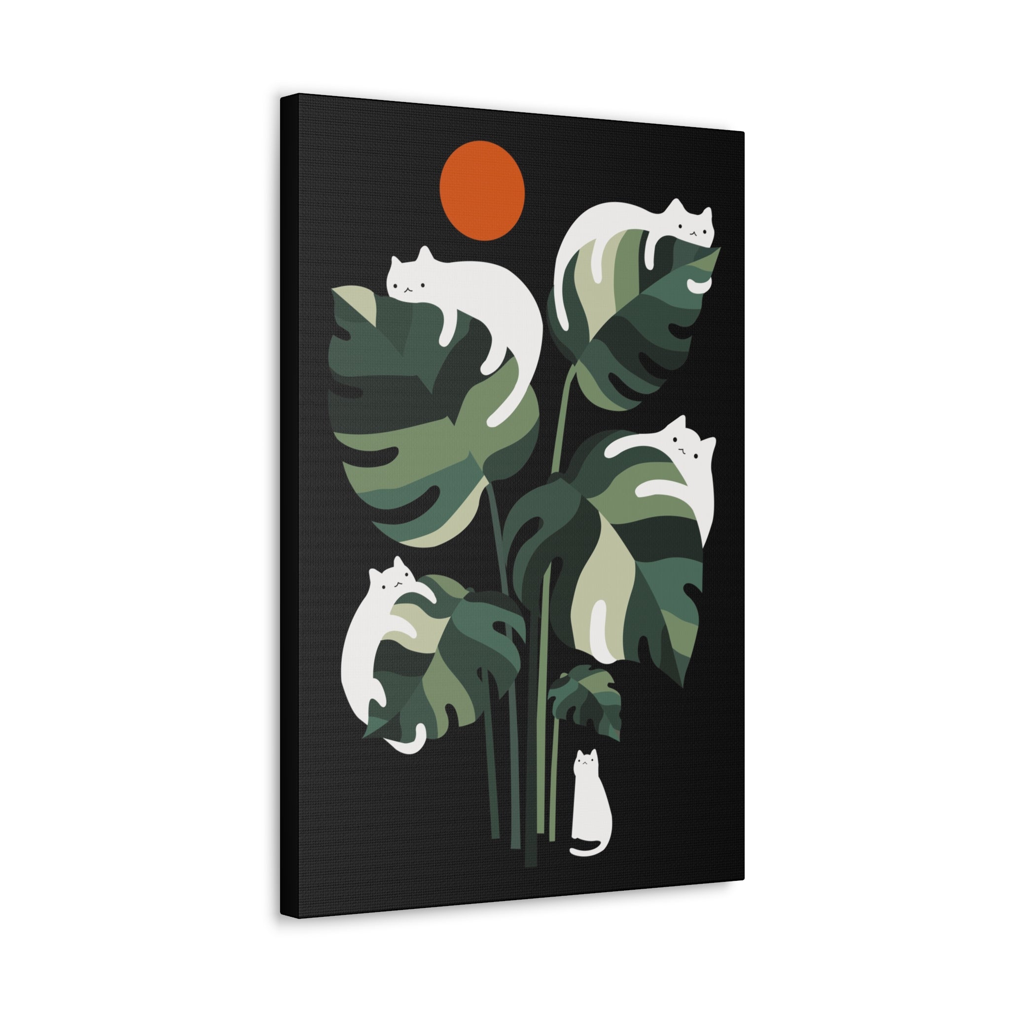 Cat and Plant 20 Canvas