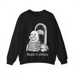 Funny Ghost Read In Peace Tombstone Halloween Crewneck Sweatshirt