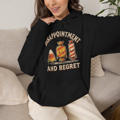 Funny Retro Halloween Candy Disappointment And Regret Hoodie
