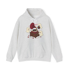 Funny Ghost Record Player Vinyl Gramophone Retro Hoodie