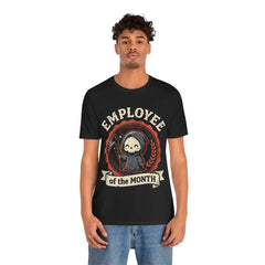 Funny Chibi Grim Reaper Employee Of The Month Retro T-Shirt