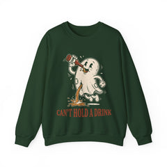 Funny Ghost Beer Can't Hold A Drink Vintage Crewneck Sweatshirt