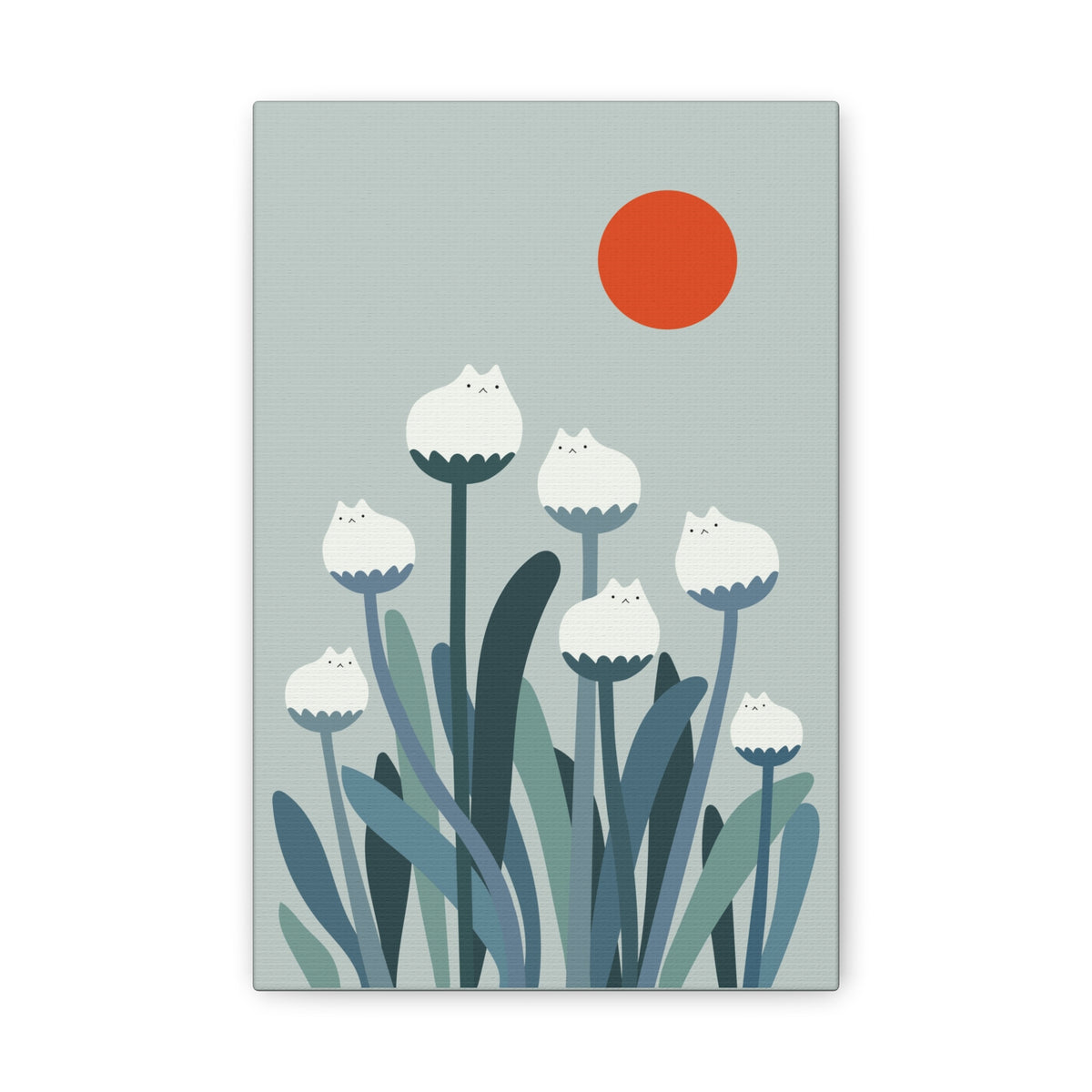 Cat and Plant 36 Canvas