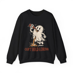 Funny Ghost Beer Can't Hold A Drink Vintage Crewneck Sweatshirt