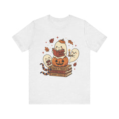 Cute Spooky Book Club Ghost Halloween Retro T-Shirt