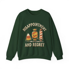 Funny Retro Halloween Candy Disappointment And Regret Crewneck Sweatshirt