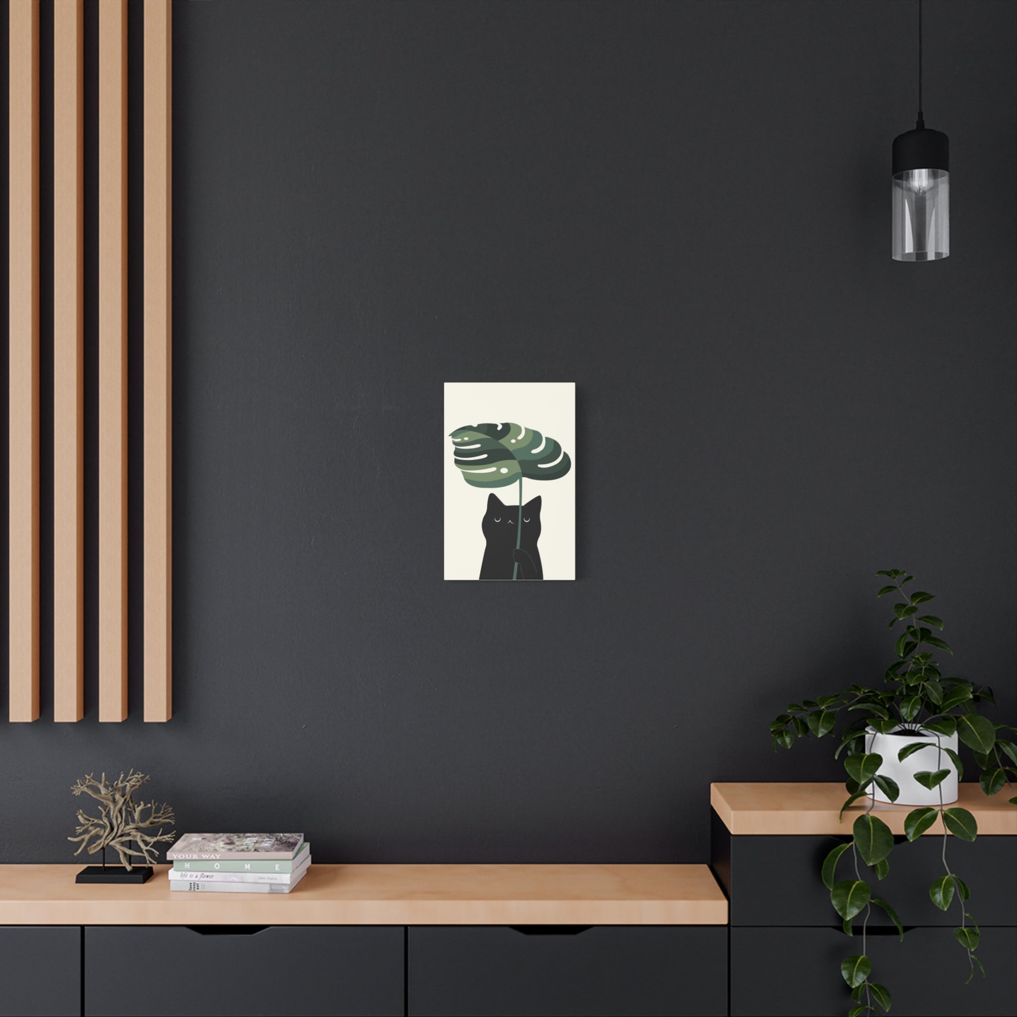 Cat and Plant 9 Canvas