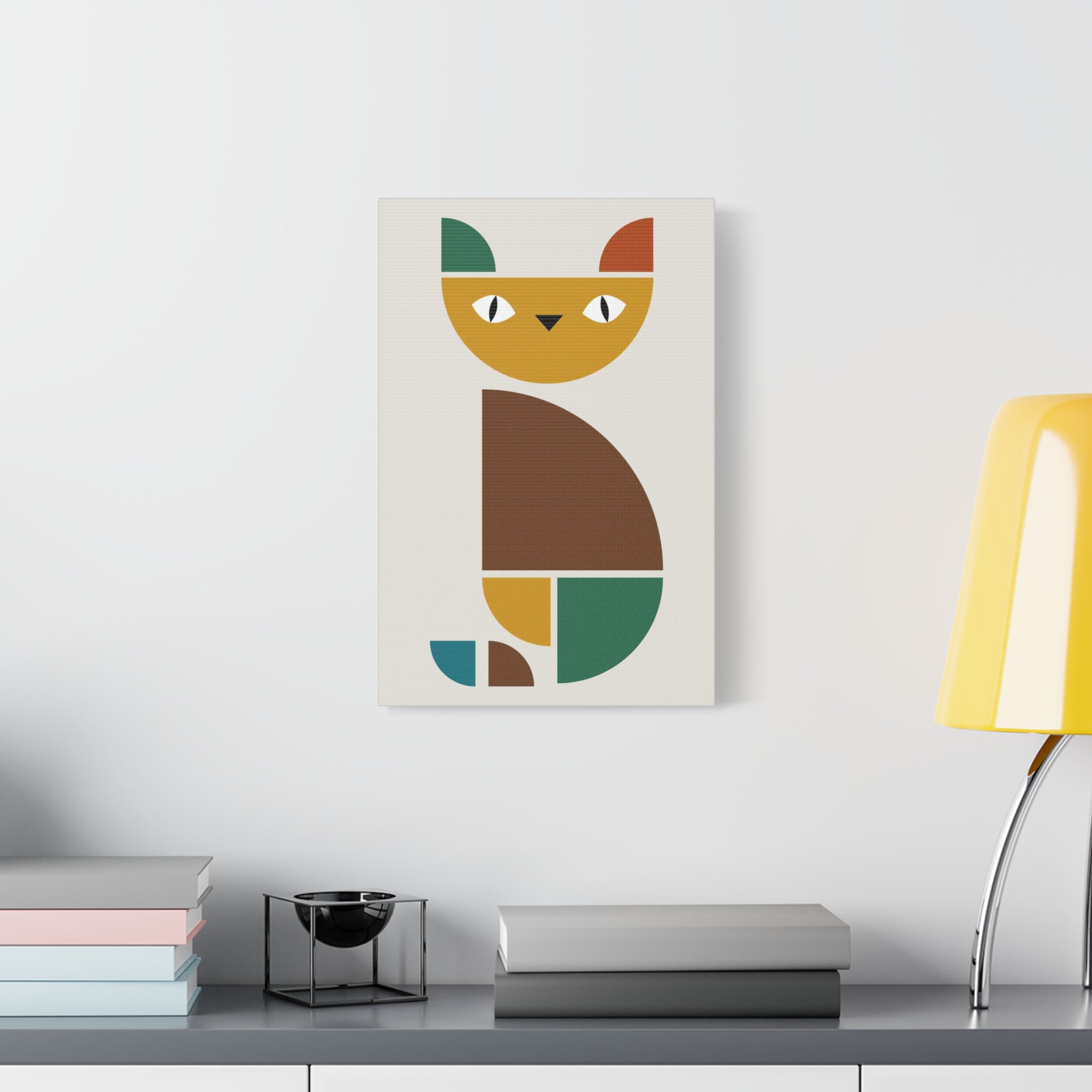 Cat Abstract Art Canvas