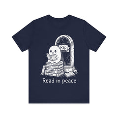 Funny Ghost Read In Peace Tombstone Halloween T-Shirt