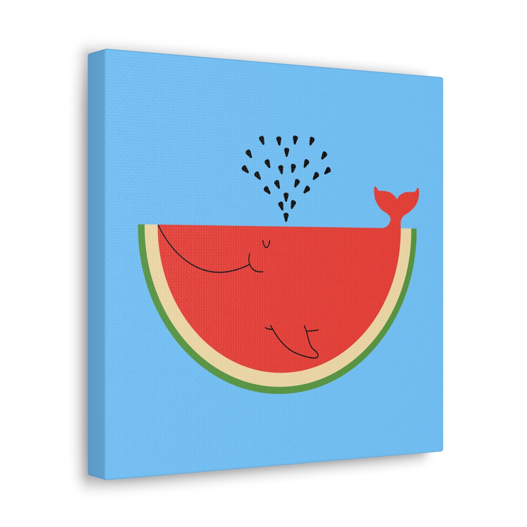 WhaleMelon Funny Whale Watermelon Canvas