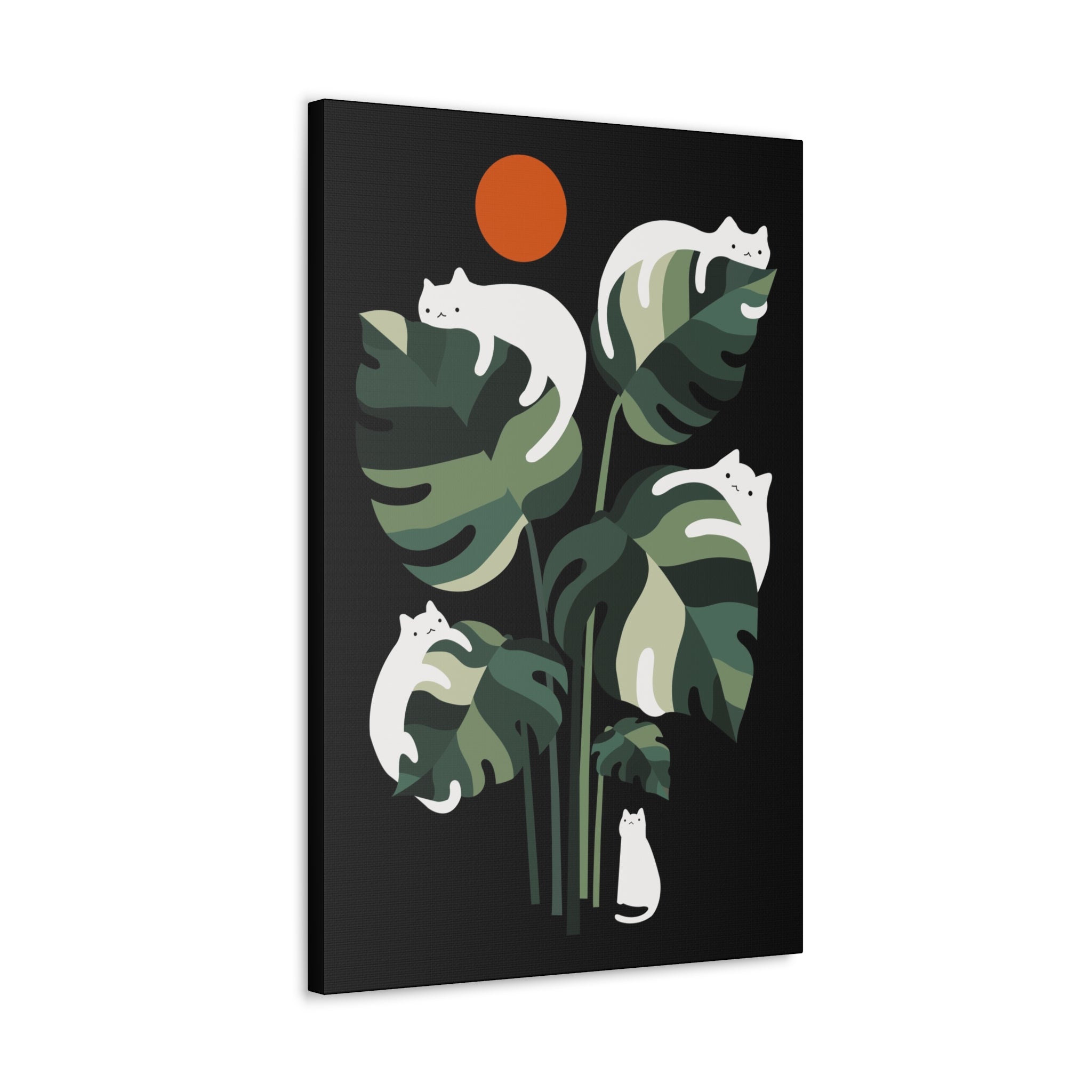 Cat and Plant 20 Canvas