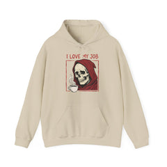 Sarcastic Grim Reaper Coffee Lover Retro Hoodie