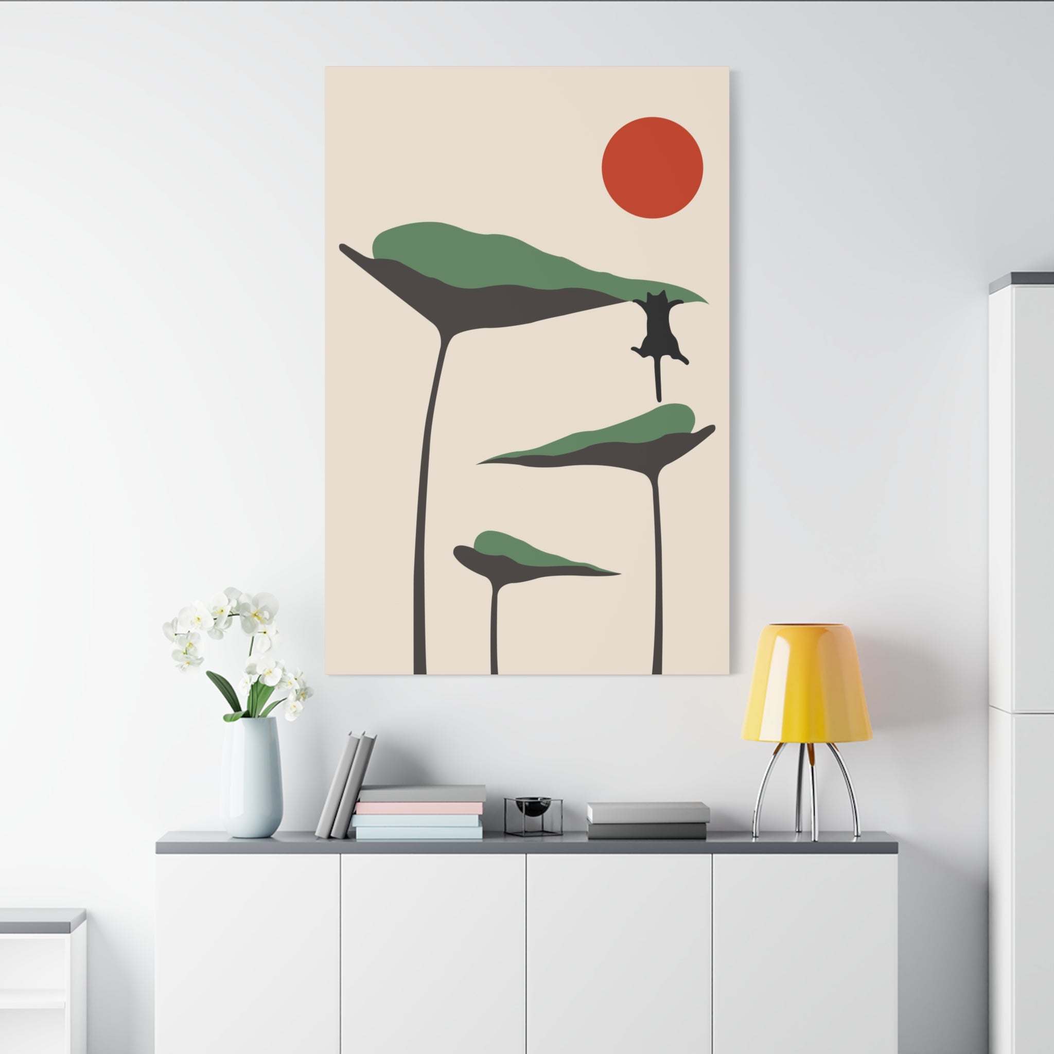 Cat and Plant 28 Canvas